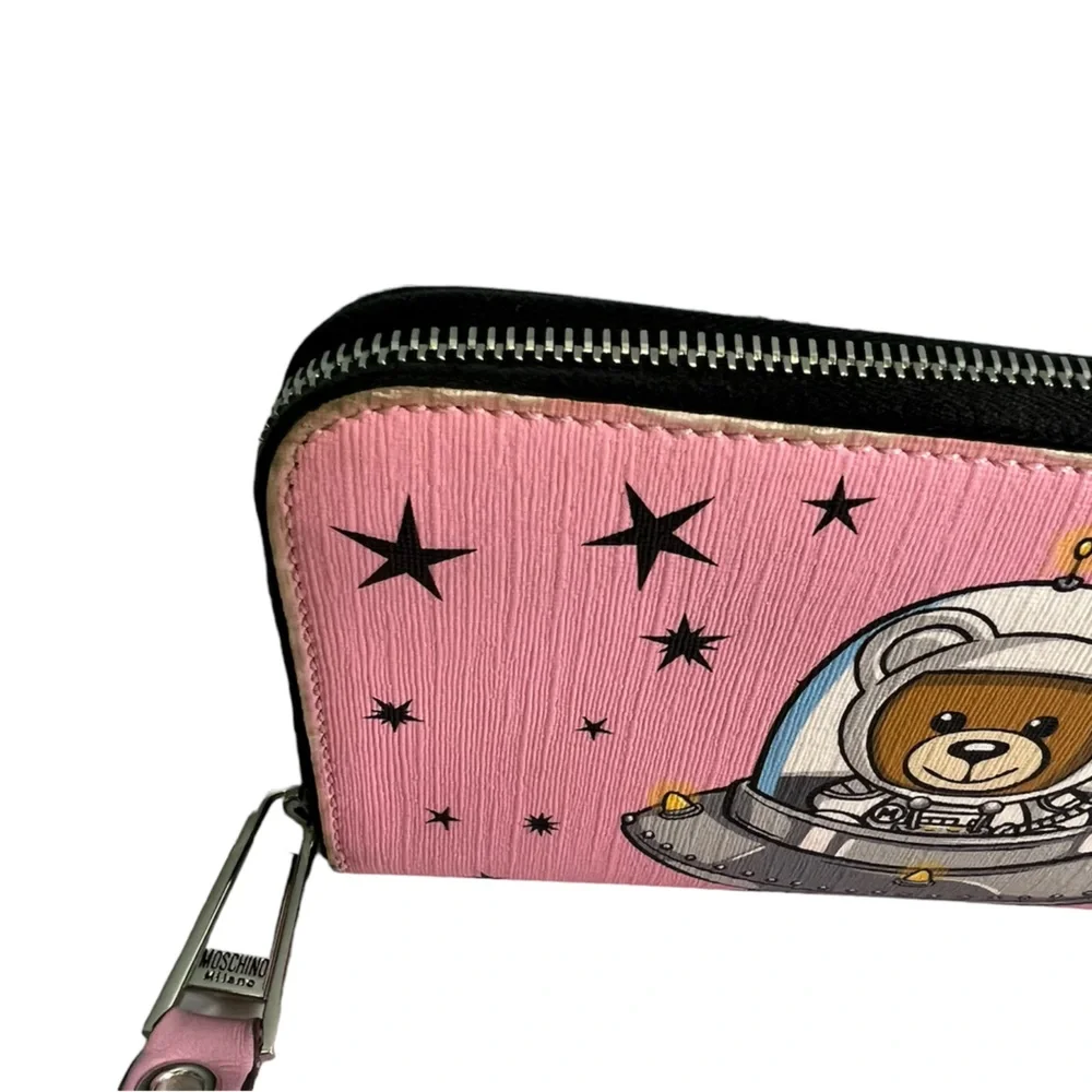 Moschino Pink Space Bear Wallet